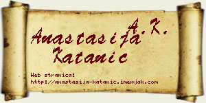 Anastasija Katanić vizit kartica